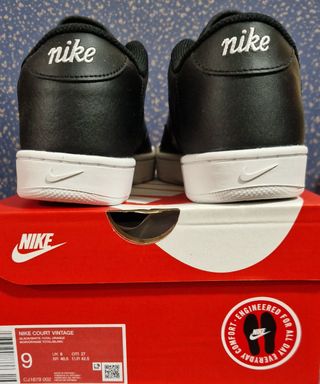 Zapatillas Nike Nk Court Vintage Negra / Blanca.