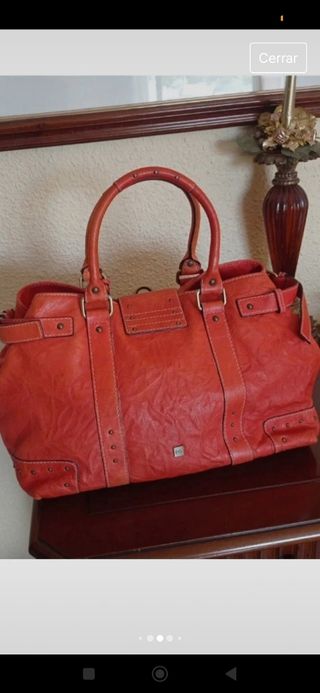 BOLSO DE PIEL NARANJA DE PURIFICACIÓN GARCÍA