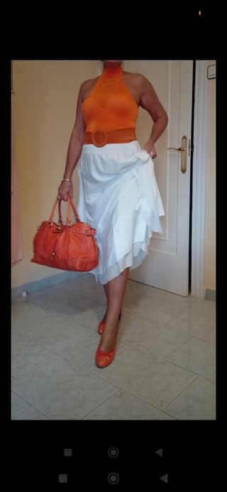 BOLSO DE PIEL NARANJA DE PURIFICACIÓN GARCÍA