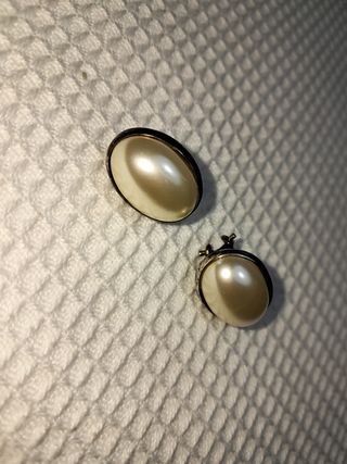 Pendientes perlas blancas
