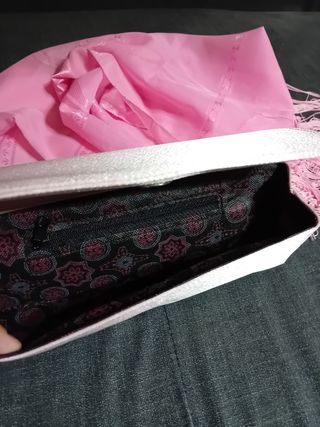 Bolso rosa raso