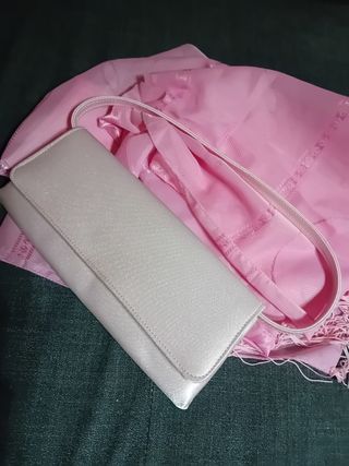 Bolso rosa raso