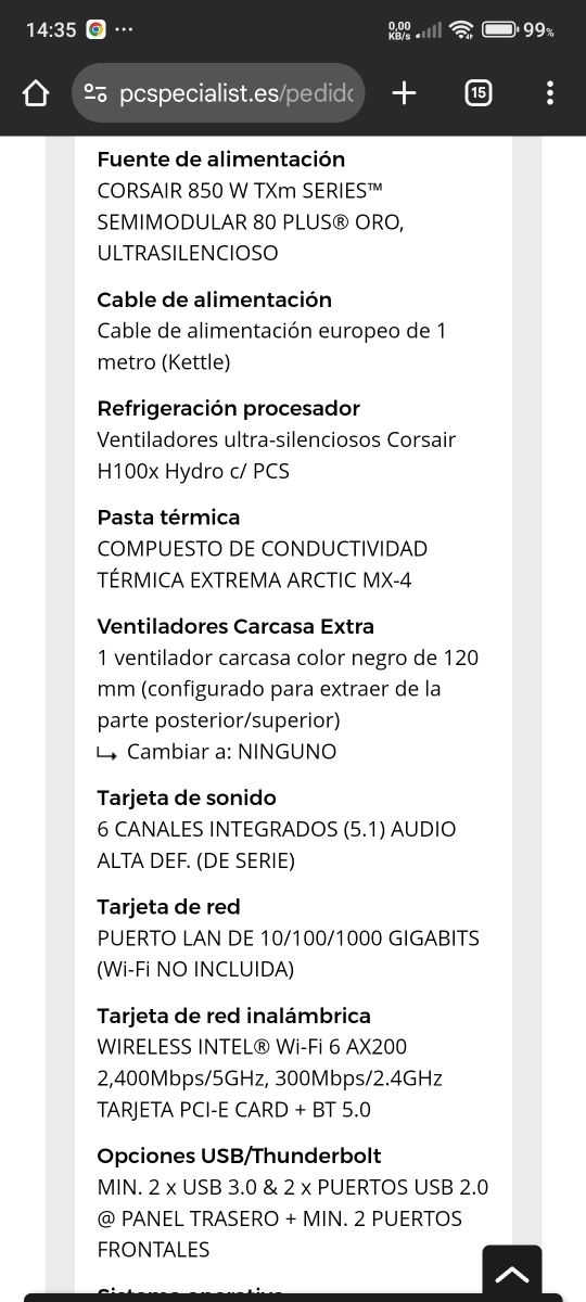 Sobremesa Gaming Ryzen 7 5800X afbeelding 3