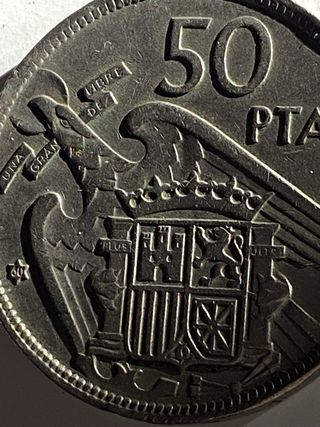 Moneda 50 pesetas año 57 franco estrella 60