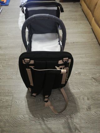 Cuna mochila portátil con mosquitera 