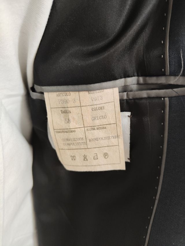Abito completo giacca e pantalone grigio