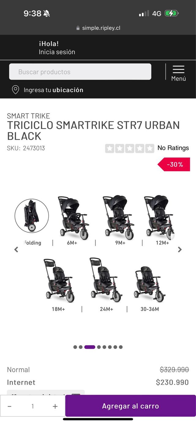 Triciclo evolutivo smart trike