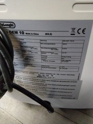 Deshumidificador delonghi DEM10