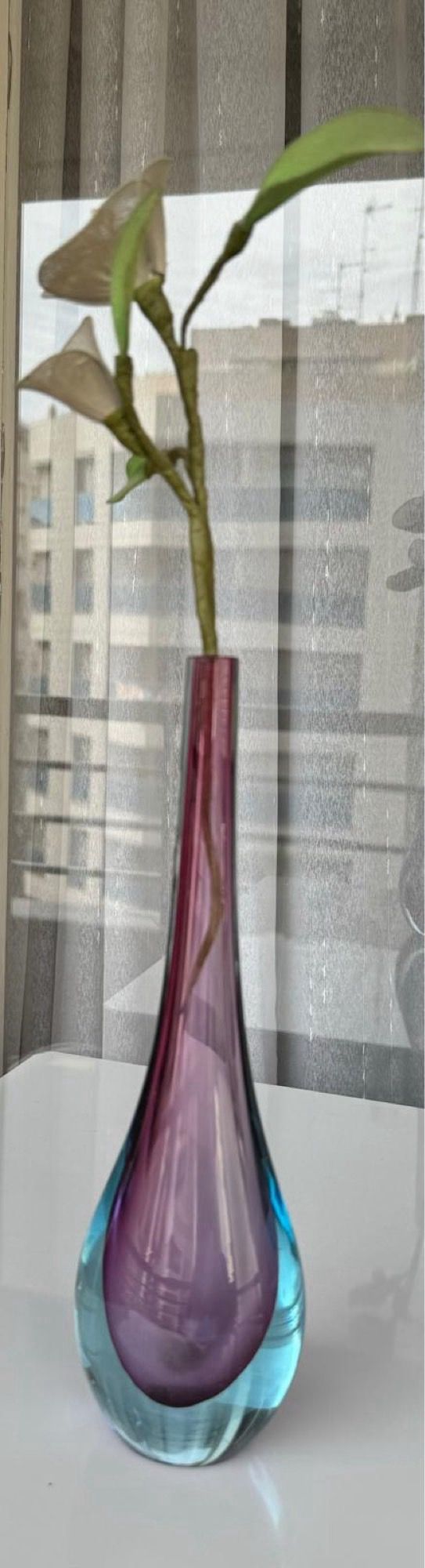 Jarron Sommerso de cristal de Murano