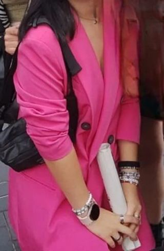 Chaqueta de vestir fucsia