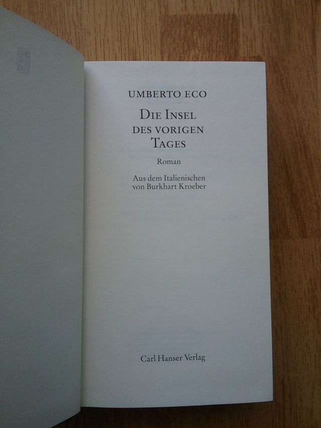 Libro Umberto Eco en alemán