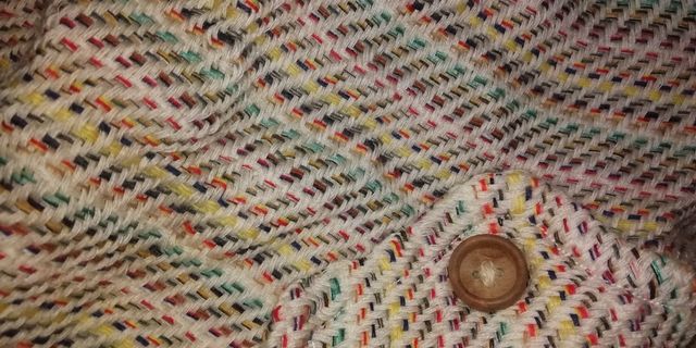 Poncho etnico pesante con frangine