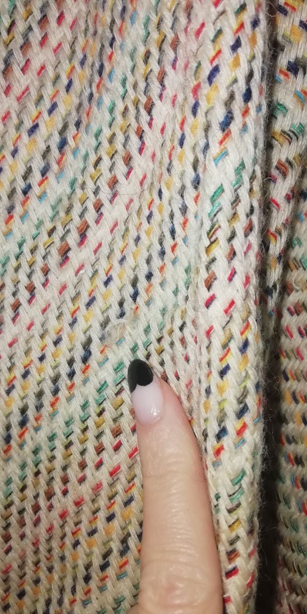 Poncho etnico pesante con frangine