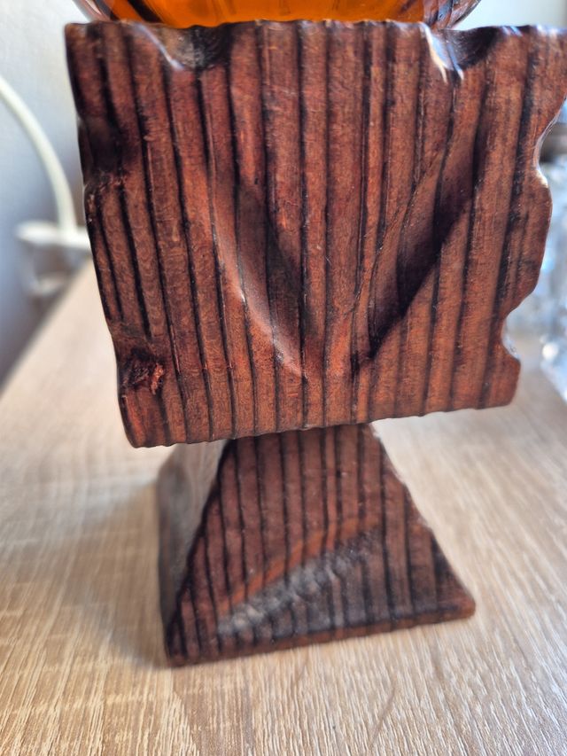 Portavelas imitación de quinquel