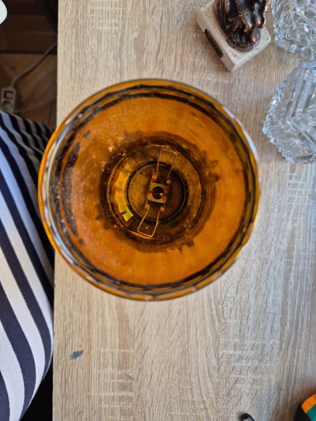 Portavelas imitación de quinquel