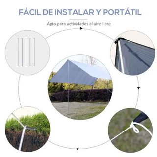 Toldo de Refugio Portátil 300x292 cm Impermeable