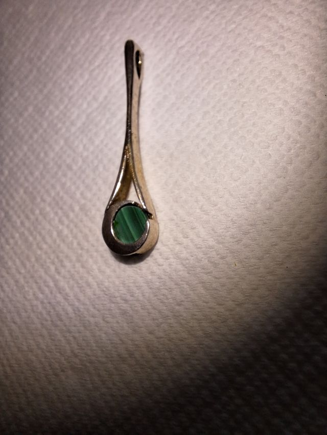 Colgante plata con malaquita