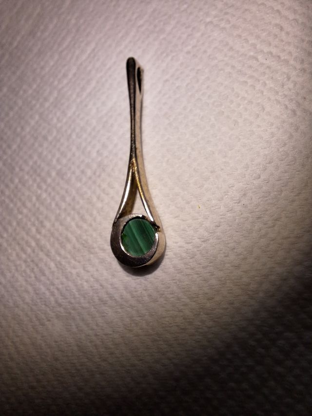Colgante plata con malaquita