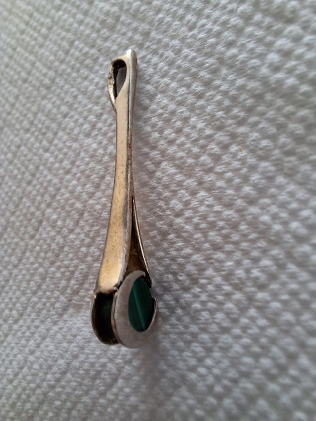 Colgante plata con malaquita