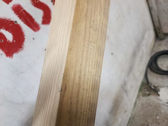 Viga de madera de largo 5,20 mts