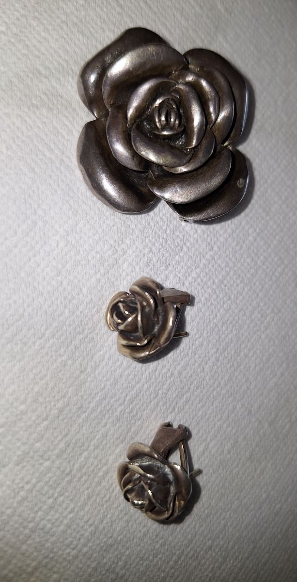 Juego pendientes y colgante plata