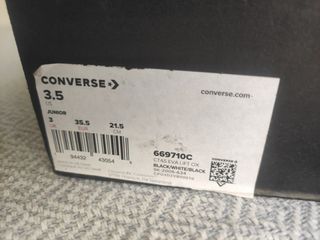 Converse negras cuero plataforma 