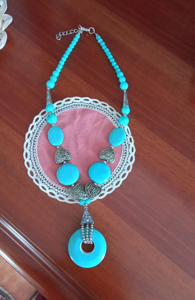 🔥 Collar vintage Turquese Howlite