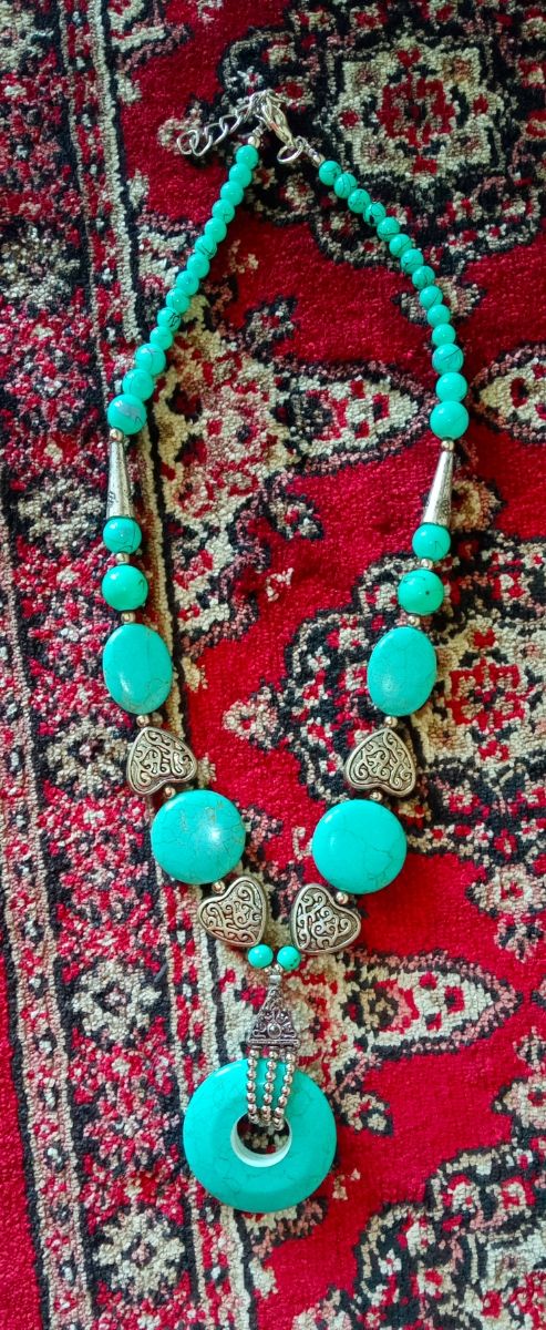 🔥 Collar vintage Turquese Howlite