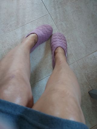 Pantuflas de color lila