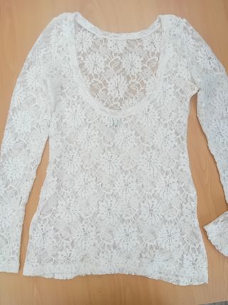 Top blanco encaje