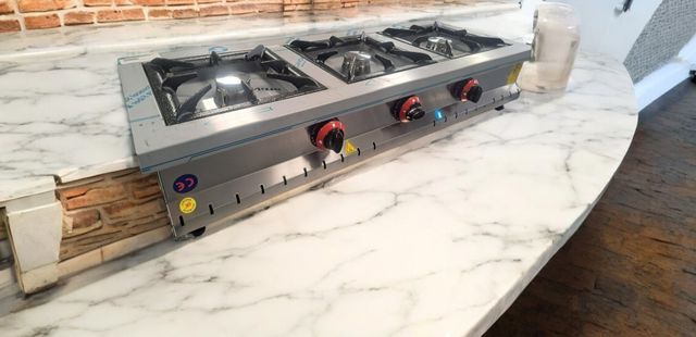 COCINA INDUSTRIAL A GAS SOBREMESA INOXIDABLE