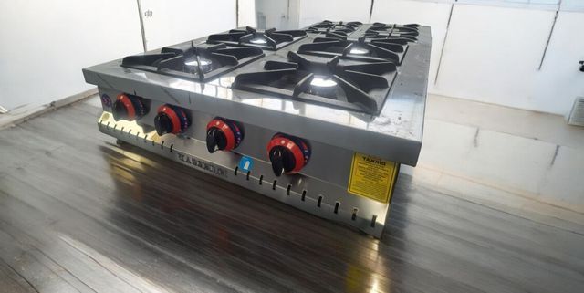 COCINA INDUSTRIAL A GAS SOBREMESA INOXIDABLE