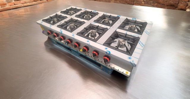 COCINA INDUSTRIAL A GAS SOBREMESA INOXIDABLE