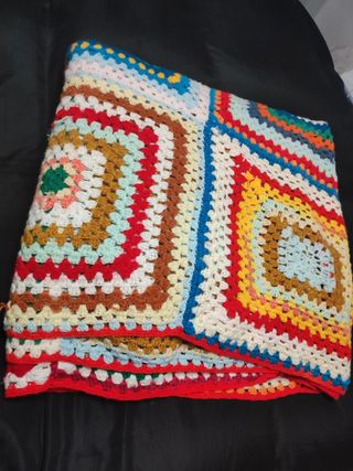 Maxi manta vintage ganchillo crochet 300cm x 200