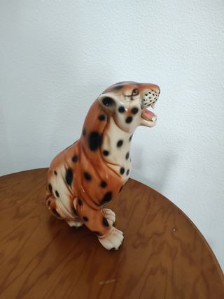 FIGURA LEOPARDO PORCELANA CERAMICA VINTAGE