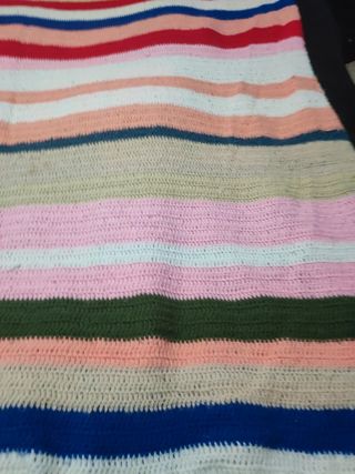 Manta doble vintage ganchillo crochet 175x135cm.