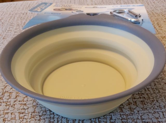 Comedero-bebedero portátil plegable mascotas