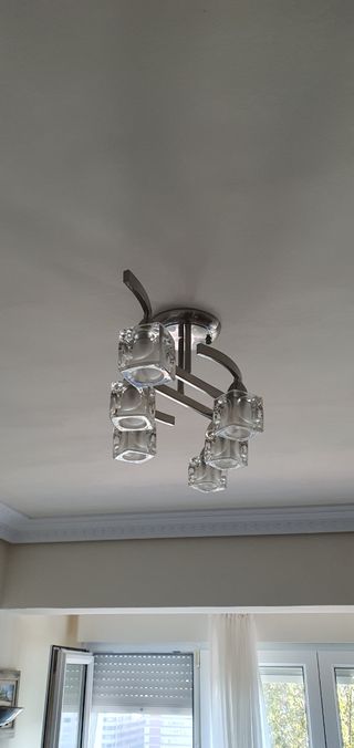 LAMPARA SALON TECHO 6 LUCES