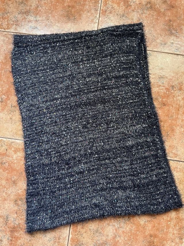 Cuello bufanda gris con brillos