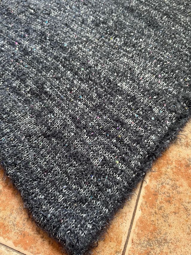 Cuello bufanda gris con brillos