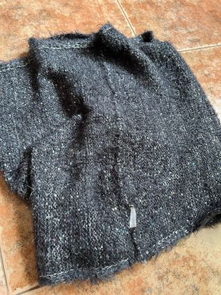 Cuello bufanda gris con brillos