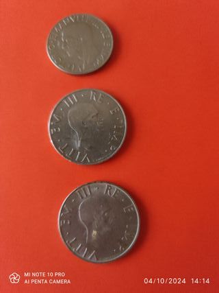 Monete rare 1 e 2 LIRE Vittorio Emanuele lll Re