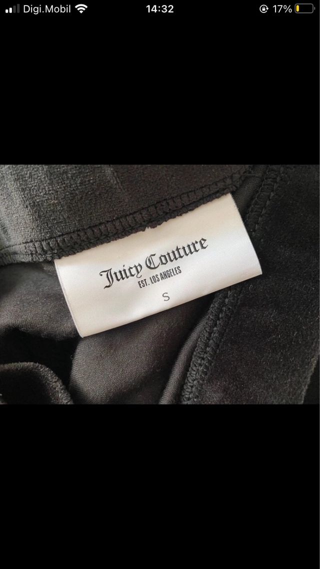 Falda Juicy Couture de terciopelo negro