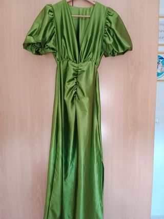 Vestido satén verde Pura Vida Clothes 