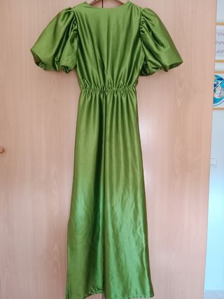 Vestido satén verde Pura Vida Clothes 