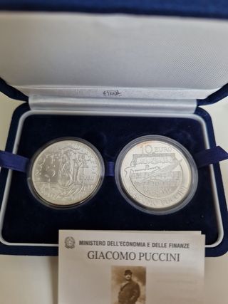 Monete argento Italia 2004 Puccini