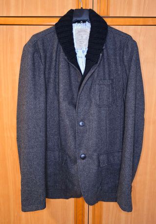 Blazer con cuello de punto