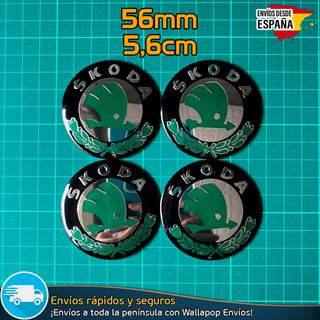 X4 Emblemas Skoda 56mm Pegatinas Tapacubos Llantas