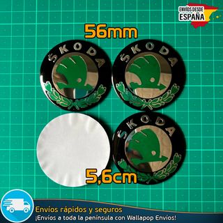 X4 Emblemas Skoda 56mm Pegatinas Tapacubos Llantas
