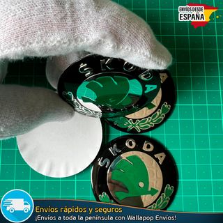 X4 Emblemas Skoda 56mm Pegatinas Tapacubos Llantas